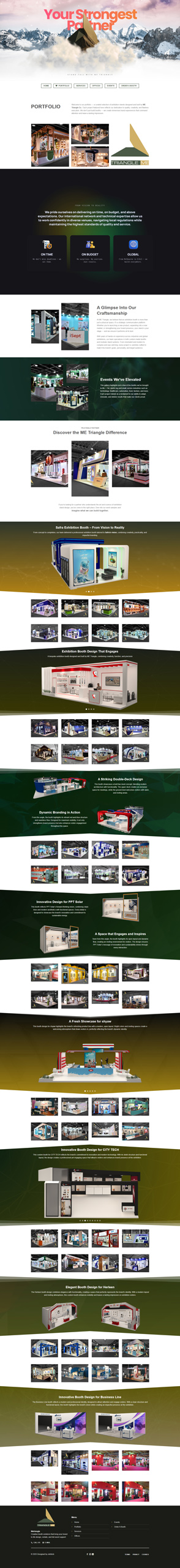 Screenshot of the Metriangle website portfolio page